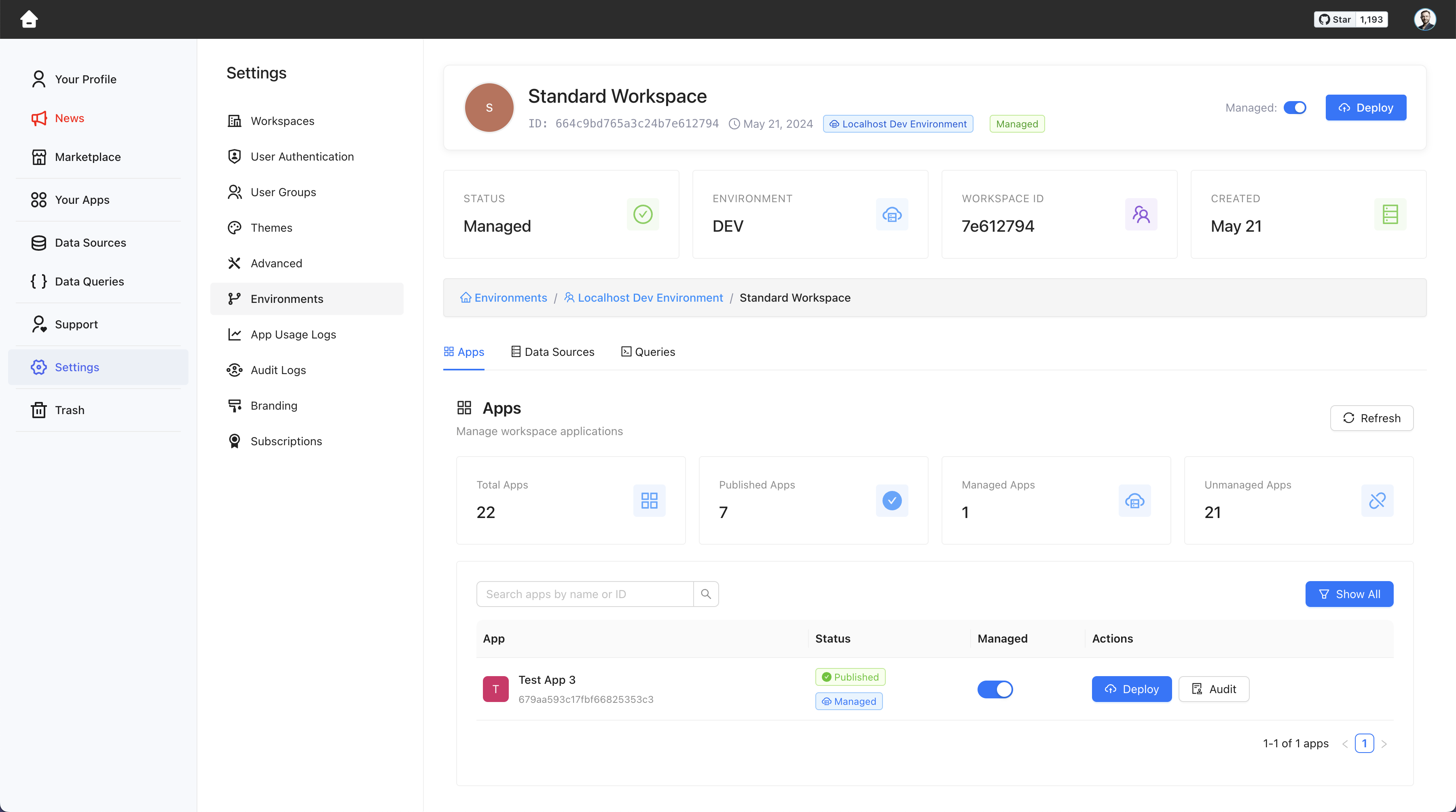 Lowcoder Enterprise App Development Platform